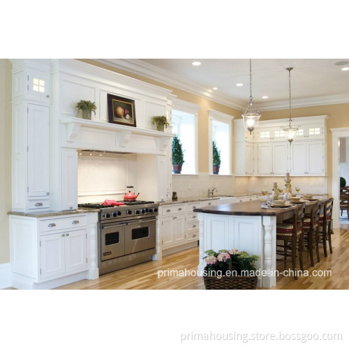 Classic Solid Wood Kitchen Cabinet (PR-K2024)